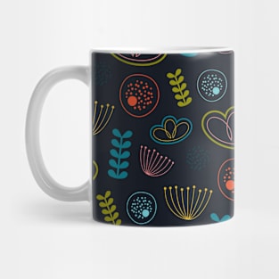 Mid Century Modern Pattern Dark Mug